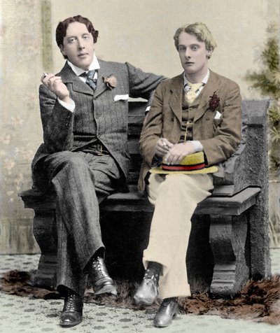 Oscar Wilde und Lord Alfred Douglas, 1894 (koloriertes Foto) von Unknown